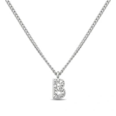 Abbildung von GD GOOD.designs Kette mit Buchstaben B Silber für Damen I Hautverträgliche Halskette initialen Anhänger Silberne Edelstahl Buchstabenkette