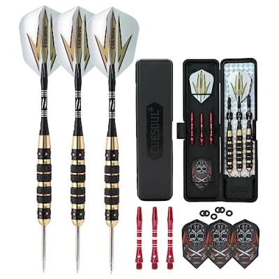 Abbildung von CUESOUL Archer 20 Gramm Steel Dartpfeile Schwarze Beschichtung Messing Fässer