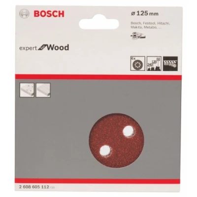 Abbildung von Bosch Professional 6tlg. Schleifblatt Set für Exzenterschleifer Holz und Farbe (125 mm, Körnung 60/120/240, C430) 2608605112