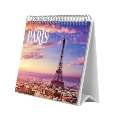 Abbildung von Grupo Erik Kalender 2025 Tischkalender Paris Familienplaner zum Aufstellen 20 x 17 cm Jahreskalender