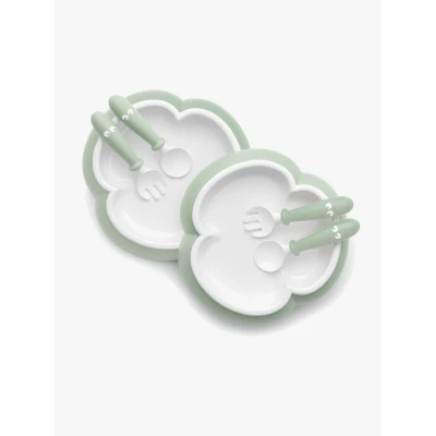 Abbildung von BabyBjörn Kinderteller Löffel &amp; Gabel 2er Set, Grün
