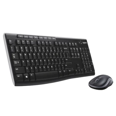 Abbildung von Logitech MK270 Kabelloses Set mit Tastatur und Maus Für Windows, 2,4 GHz kabellos, Kompakte Maus, 8 Sondertasten, 2 Jahre Batterielaufzeit, PC, Laptop, Deutsches QWERTZ Layout Schwarz