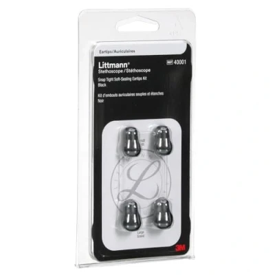 Abbildung von 3M Littmann Stethoskop Ersatzteileset, Soft Ohroliven, 40001, schwarz, groß und klein