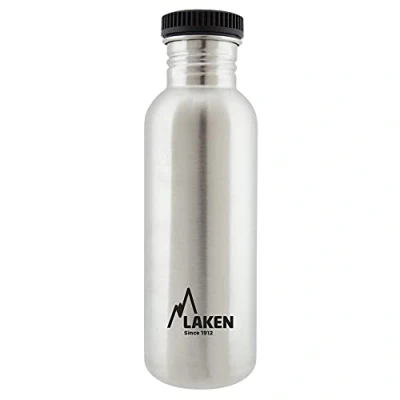 Abbildung von Laken Basic Steel flasche, Edelstahlflasche für Kinder und Erwachsene,Standard Mund Schraubverschluss, 0,75L Silber