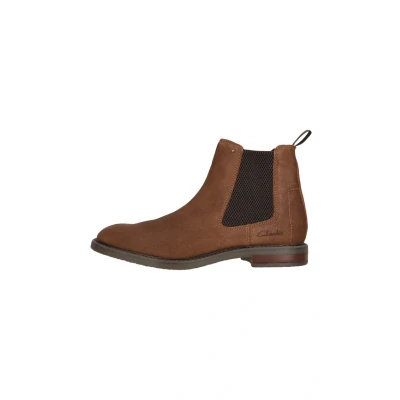 Abbildung von Clarks Herren Jaxen Easy Chelsea Stiefel, Cola Suede, 42.5 EU