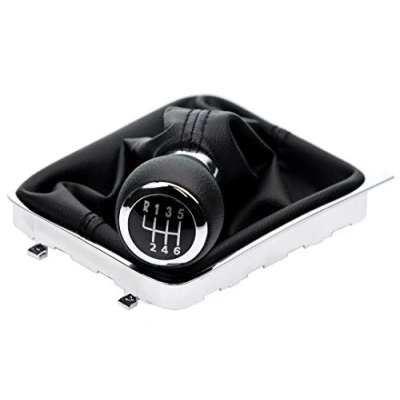 Abbildung von L &amp; P Car Design L&amp;P A261 1 Schaltsack Schaltmanschette Schwarz Schaltknauf 6 Gang 12mm kompatibel mit Passat 3C B6 3C2 3C5 Bj. 2005 2011 Rahmen Komplettset Knauf als Plug Play Ersatzteil 3C0711113