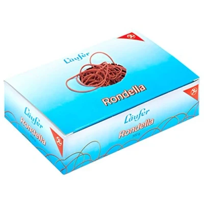 Abbildung von Läufer 50442 Rondella Gummiringe Nr. 8, Durchmesser 50 mm, 500g Schachtel, rot, besonders langlebig