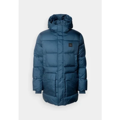 Abbildung von Calvin Klein LONG Hooded Quilt Puffer Winterjacke, Herren, Größe: XXL, Ink