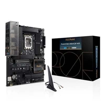 Abbildung von ASUS PROART B760 CREATOR WiFi Mainboard Sockel Intel LGA1700 (ATX, PCIe 5.0, DDR5 Speicher, 6, 3X M.2, USB 3.2 Gen2x2, für Content Creator)
