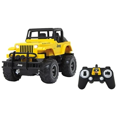 Abbildung von JAMARA 405124 Jeep Wrangler Rubicon 1:18, 2,4GHz Gummibereifung, Spur einstellbar, Fahrzeug, gelb
