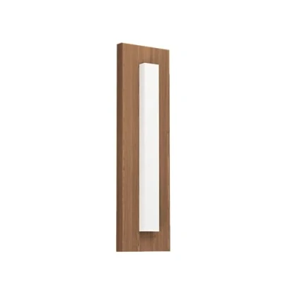 Abbildung von EGLO LED Wandlampe außen Binetto, Außenbeleuchtung Hauswand, rechteckige Außenleuchte Wand, Außenwandleuchte aus Metall in Holz Optik, Außenlampe warmweiß, IP44