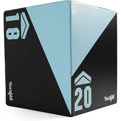 Abbildung von Yes4All 9PRY Unisex Soft Plyo Box, 50,8 cm x 45,7 40,6 12 KG, Plyometrische Box Plattform Jump Training Konditionierung Hellblau