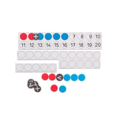 Abbildung von WISSNER 80808 aktiv lernen Magnetische Lehrer Rechenleiste mit 22 Wendeplättchen und 10 Rechenzeichen