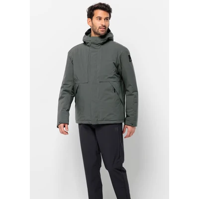 Abbildung von Jack Wolfskin Wandermood Regenjacke / wasserabweisende Jacke, Herren, Größe: Large, Slate green