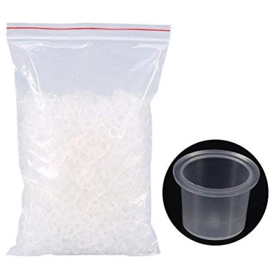 Abbildung von Sonew 1000 Pcs Einweg Tattoo Tintenbecher, Ink Tasse Kunststoff Microblading Pigment Zubehör Halter Container(M)