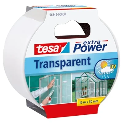 Abbildung von tesa extra Power Reparaturband transparent, selbstklebend, für Haushaltsreparaturen, 10m x 50mm