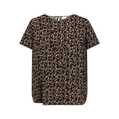 Abbildung von ONLY CARMAKOMA Damen Carvica Life WVN Noos Top, Black/AOP:cora Graphic, 48 Große Größen EU