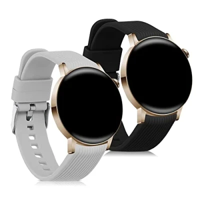 Abbildung von kwmobile 2X Sportarmband kompatibel mit Huawei Watch GT 3 Pro (43mm) / (42mm) Armband Fitnesstracker Band Set aus TPU Silikon