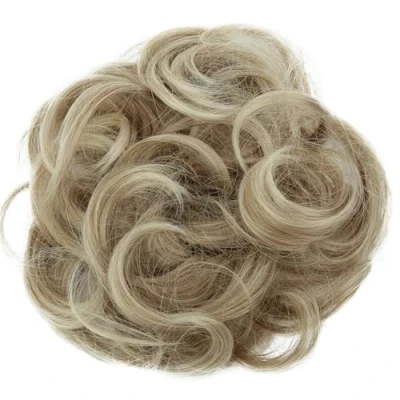 Abbildung von CAISHA Scrunchie Haarteil Haargummi Dutt Haarverdichtung Groß Emilia Gewellt Unordentlich DM15cm Hellblond G10E