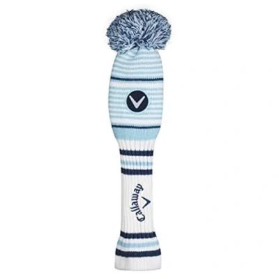 Abbildung von Callaway Golf Driver Haube mit Bommel, Einheitsgröße, White/Light Blue/Navy