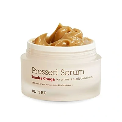 Abbildung von BLITHE Pressed Serum Tundra Chaga Pilz Anti Falten Creme Aging Frauen mit Beta Glucan lifting für reife Haut, Vegan Korean Skincare straffende Gesichtsserum, Ultra Repair Cream 50 ml