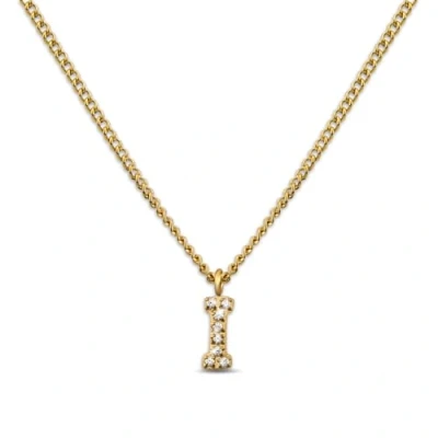 Abbildung von GD GOOD.designs Kette Buchstabe I Gold für Damen 18K vergoldete Halskette mit Zirkonia Initialien Goldene Edelstahl Buchstabenkette (Buchstabe I)