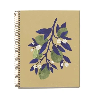 Abbildung von Miquelrius Recyceltes A5 Notizbuch 4 Farbstreifen Gitter 5 x mm 120 Blatt Spirale Sweet Fruits Kollektion Zitronenständer