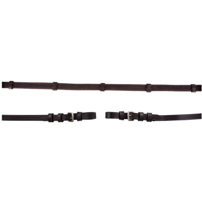 Abbildung von Premiere Zügel 16mm Anti Rutschverschluß Braun Pony