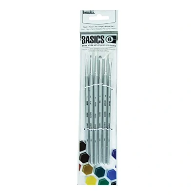 Abbildung von Liquitex 692001 Basics Pinsel, Synthetikpinsel für Acrylfarben, langlebig, robust und formstabil Pinselset