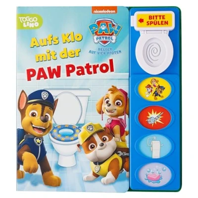 Abbildung von PAW Patrol Aufs Klo mit der Mein Soundbuch Pappbilderbuch Klospülung und 8 Geräuschen: Tönendes Buch