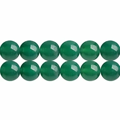 Abbildung von SKYBEADS Natürliche Grün Achat 8mm Edelstein Lose Perlen für Schmuckherstellung 38cm Strang Approx 46 Stück
