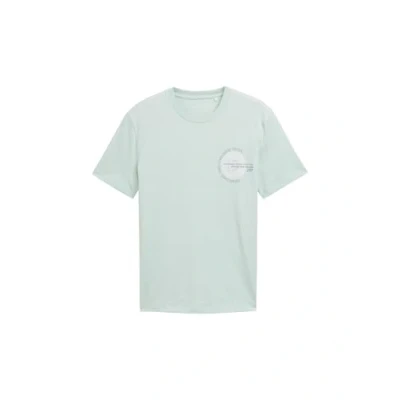 Abbildung von TOM Tailor Denim Printed Tshirt print, Herren, Größe: Small, Sea foam