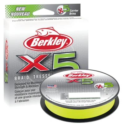Abbildung von Berkley X5 Braid Flame Green 300m 0,10mm 9,0kg Geflochtene Schnur