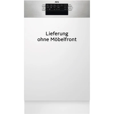 Abbildung von AEG FEE7341AZM Integrierter Geschirrspüler / 45cm AirDry perfekte Trocknungsergebnisse D energiesparend Besteckkorb Beladungserkennung Display Startzeitvorwahl extra leise