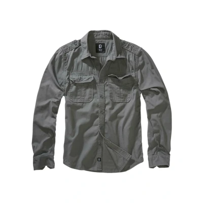 Abbildung von Brandit Vintage Hemd, Herren, Größe: 3XL, Charcoal grey