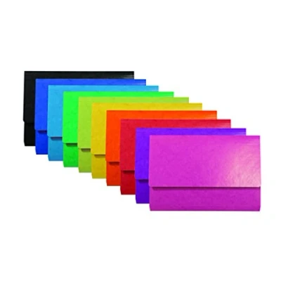 Abbildung von Exacompta 6520Z 25er Pack Dokumentenmappe Iderama aus starkem Colorspan Karton für DIN A4 Sammelmappe Heftbox Dokumentenbox Zeichenbox Ordner 1 Stück Zufallsfarbe