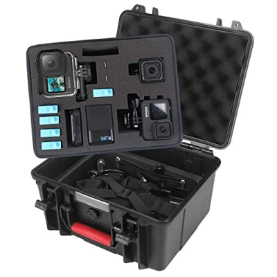 Abbildung von Smatree GA700 3 Transporttasche für Gopro Hero10/9/8/7/6/5/4/3+/3/2/1, Hero 2018, Osmo Action (Kameras und Zubehör Nicht im Lieferumfang enthalten), Schwarz, Modern, Modern