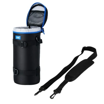 Abbildung von JJC Wasserabweisende Deluxe Objektivtasche mit Schultergurt für Canon RF 800mm F11 is STM, Tamron 150 600mm, AF S NIKKOR 200 500mm F5.6E ED VR passt Objektiv Durchmesser &amp; Höhe unter 125 x 290mm