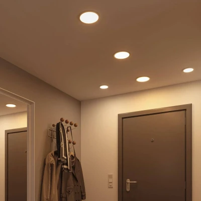 Abbildung von Paulmann 93058 LED Panel Einbauleuchte Areo VariFit IP44 3 Stufen dimmbar 230mm rund incl. 1x16 Watt Chrom matt Kunststoff 4000 K