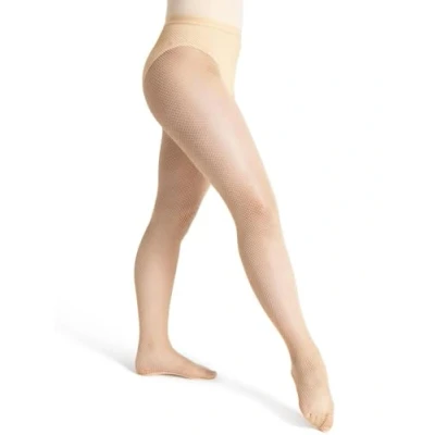 Abbildung von Capezio Women&#039;s Professional Fishnet Seamless Tight Strumpfhose, Shortbread, XL