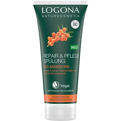 Abbildung von LOGONA Naturkosmetik Repair &amp; Pflege Spülung Bio Sanddorn, Intesive für trockenes, Geschädigtes Haar, Reapriert, 200 ml