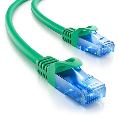 Abbildung von deleyCON 5m CAT.6 Ethernet Gigabit Lan Netzwerkkabel RJ45 CAT6 Kabel Patchkabel Kompatibel zu CAT.5 CAT.5e CAT.6a Cat.7 Grün