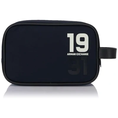 Abbildung von Armani Exchange Beauty Unisex Kosmetiktasche, Größe: One Size, Navy blue