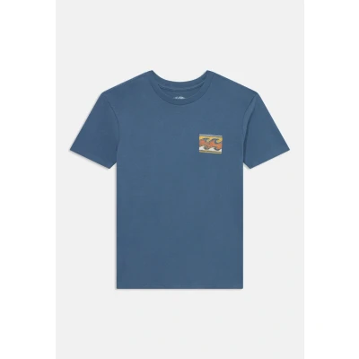 Abbildung von Billabong Crayon WAVE Unisex Tshirt print für Kinder, Größe: 159 164, Slate blue