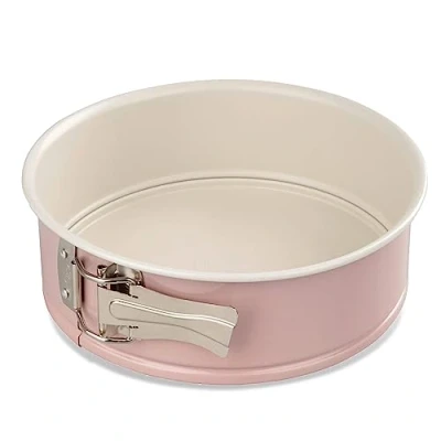 Abbildung von Dr. Oetker Springform Ø 20 cm mit Flachboden, runde Kuchenform Modern Baking Retro Design zweifarbiger, keramisch verstärkter Premium Antihaftbeschichtung (Farbe: Rosa/Creme), Menge: 1 Stück