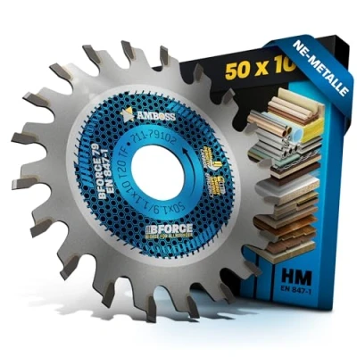 Abbildung von HM Kreissägeblatt 50x10 Z20 Trapez Flachzahn für Aluminium. AMBOSS WERKZEUGE® Sägeblatt 50mm komp. zu Proxxon KS 230. FKS E uvm.