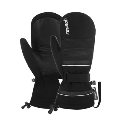 Abbildung von Reusch Conan R TEX XT Mitten warme, wasserdichte, Winddichte und atmungsaktive Unisex Fausthandschuhe Winterhandschuhe Skihandschuhe Fäustlinge Herren Damen, schwarz weiÃŸ, 9,5