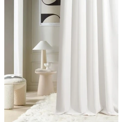 Abbildung von ROOM99 Vorhang mit Silberen Ösen Aura 140 x 230 cm Breite Höhe Schiebegardinen Modern Curtain Wohnzimmer Schlafzimmer Ecru, 1 Stück