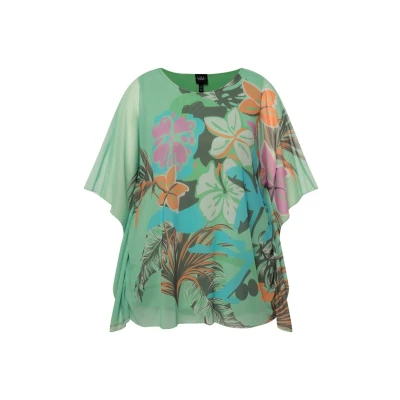 Abbildung von Ulla Popken Layered Bluse, Damen, Größe: 42/44, Light green