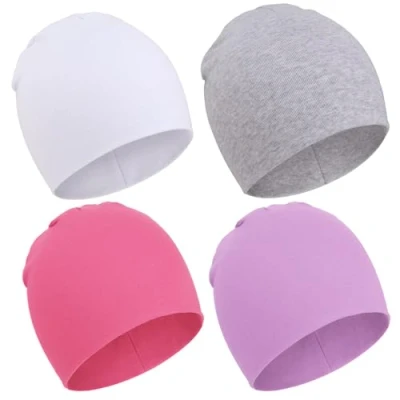 Abbildung von DRESHOW 4 Stücke Unisex Mütze Hut Junge Frühling Mützchen Kleinkind Wendemütze Jersey Slouch Beanie Bekleidung Infant Kindergarten
